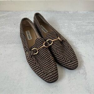 Steve Madden Horsebit Loafers 9.6 Houndstooth
